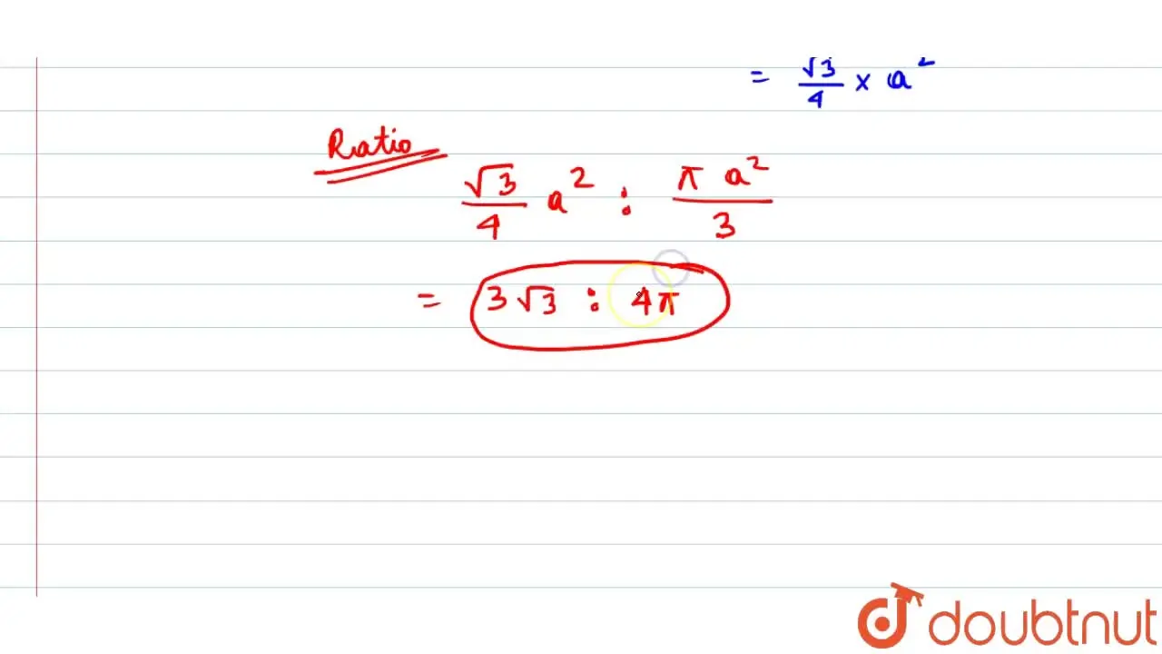 [Bengali] Find the ratio of the area of the equilateral triangle and t