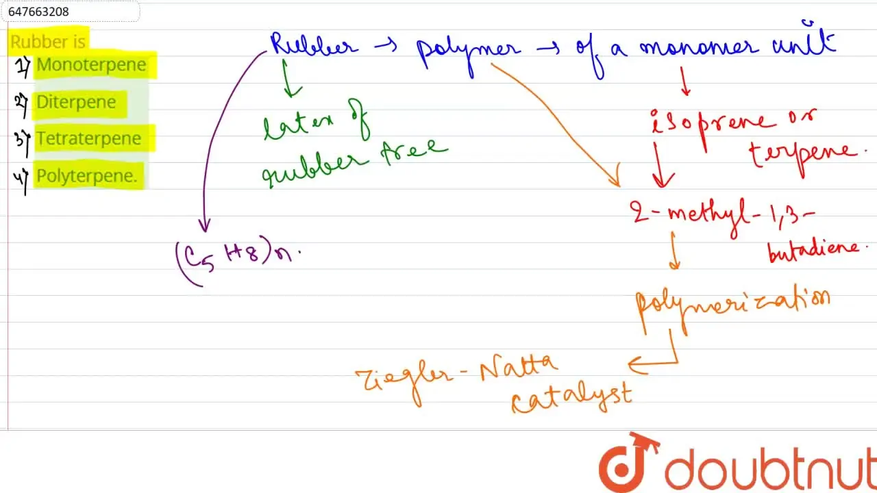 [Bengali Solution] Rubber is