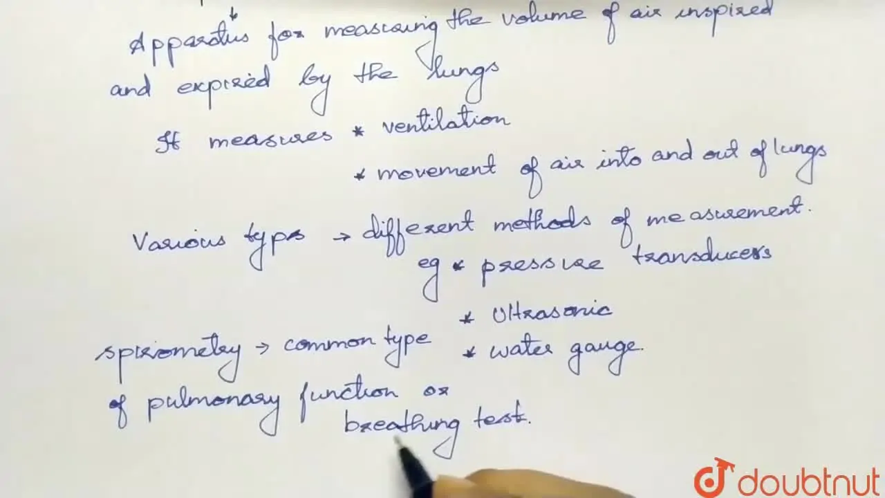 [Tamil Solution] What is spirometer?