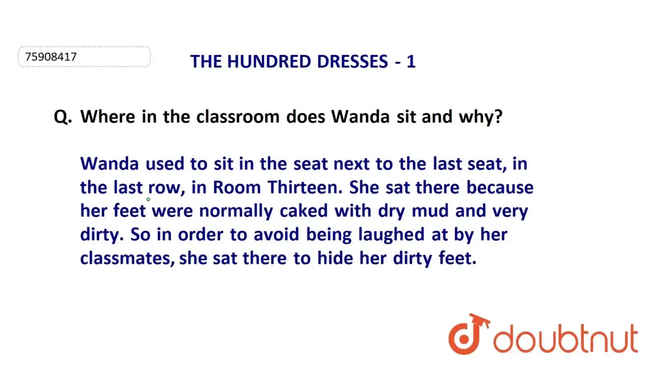 the hundred dresses 1 class 10 in hindi / the hundred dresses part 1 mcq -  YouTube