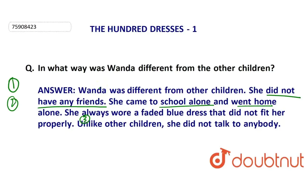 NCERT Solutions For Class 10 English First Flight Chapter 5 The Hundred  Dresses I