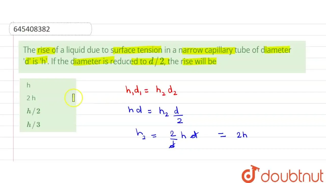 [Marathi] The rise of a liquid due to surface tension in a narrow capi