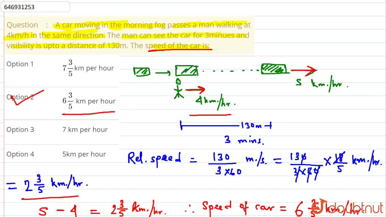 A car travels from P to Q at a constant speed. If its speed were incre