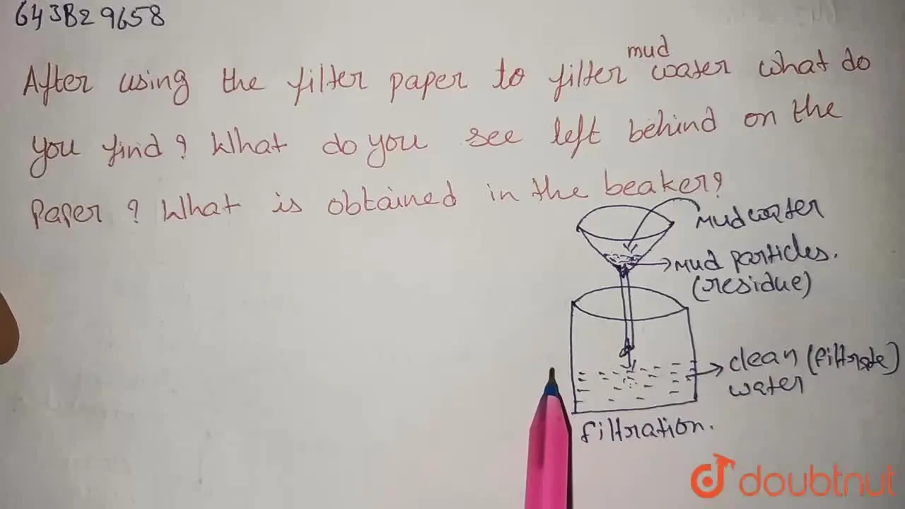 [Telugu] After using the filter paper to filter water what do you find