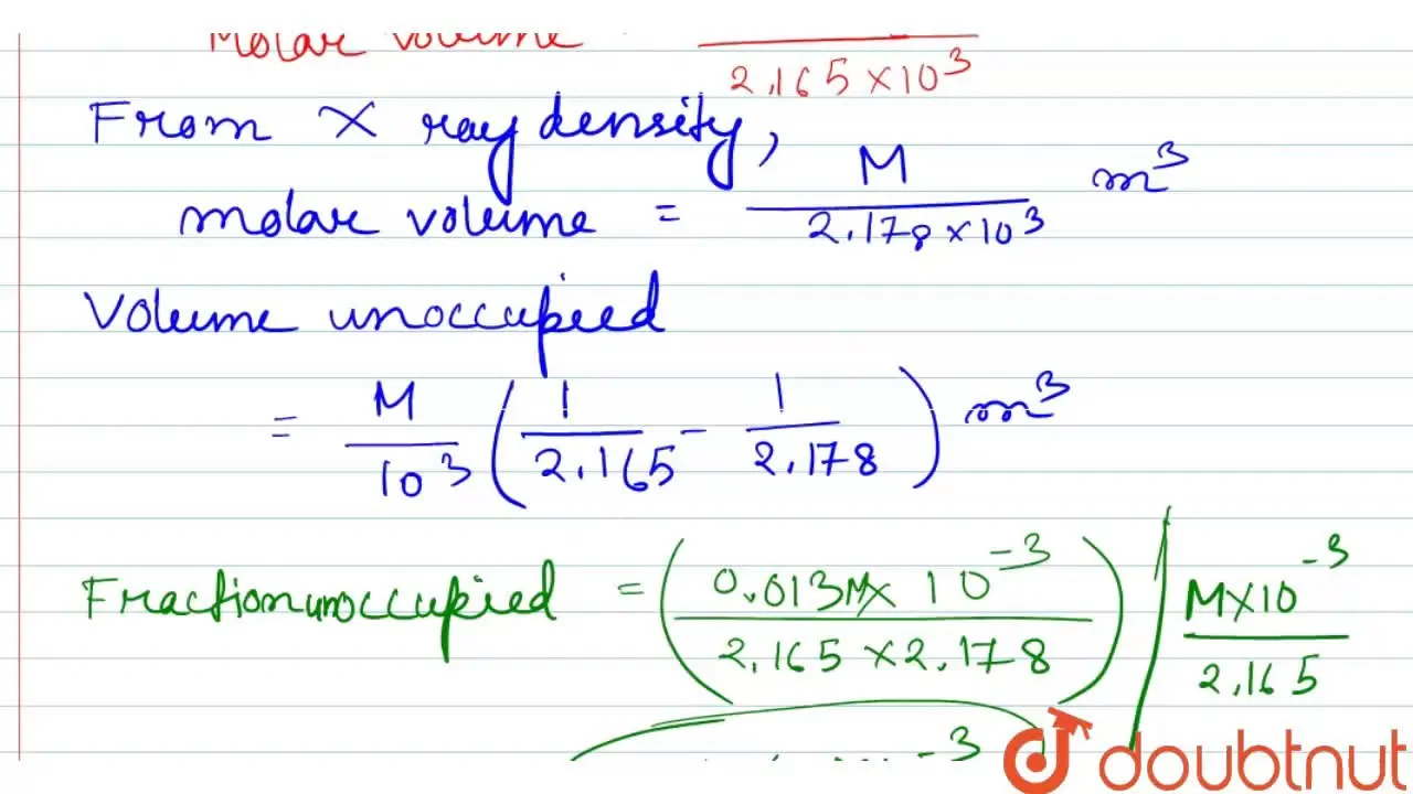The pyknometric density of sodium chloride crystal is 2.165xx10^(3)kg
