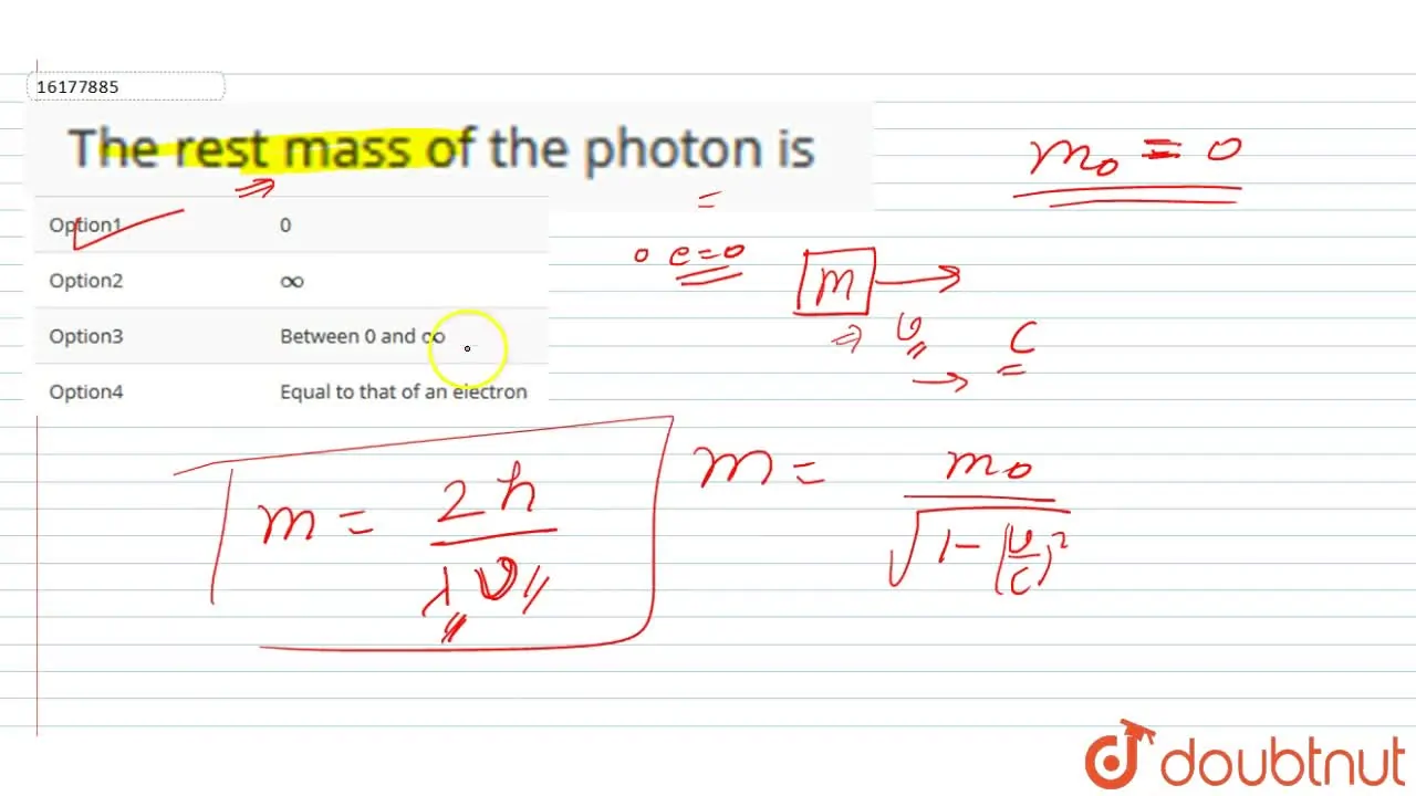The rest mass of the photon is