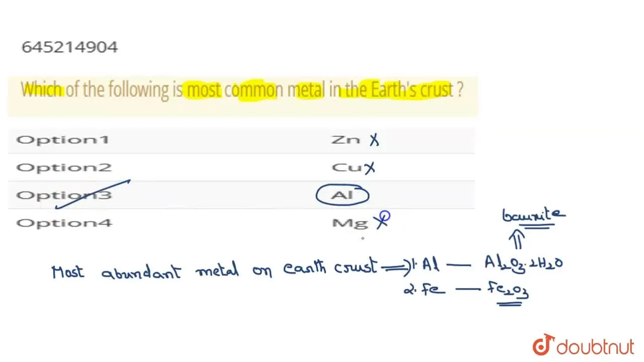 [Telugu] Which of the following is most common metal in the Earth's cr