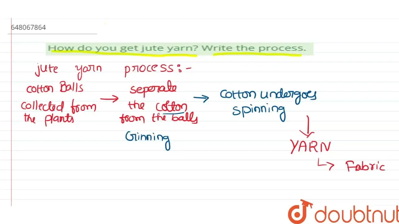 [Telugu] How do you get jute yarn? Write the process.