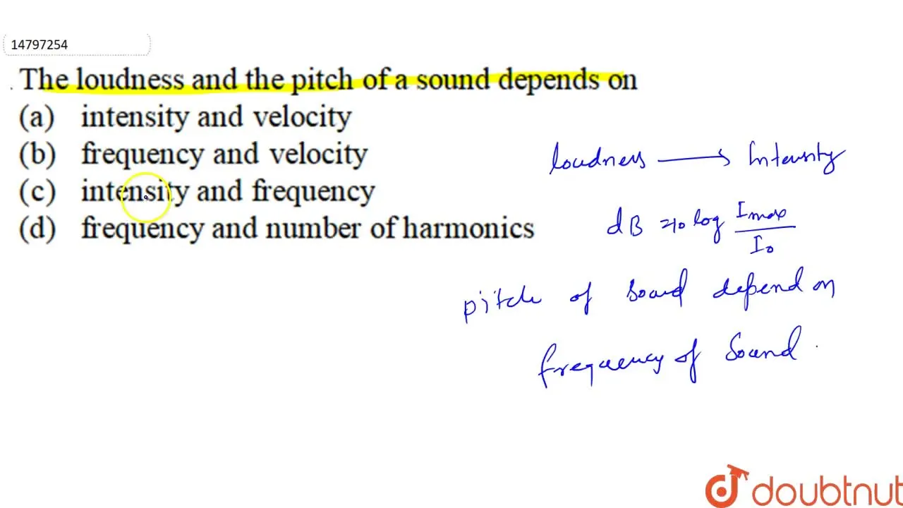 The loudness and the pitch of a sound depends on