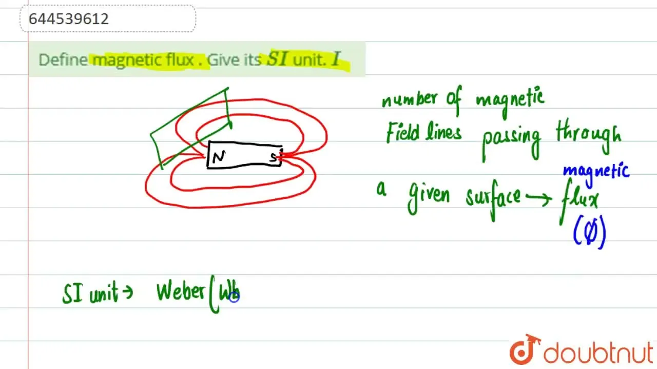 Define flux . Give its SI unit. I