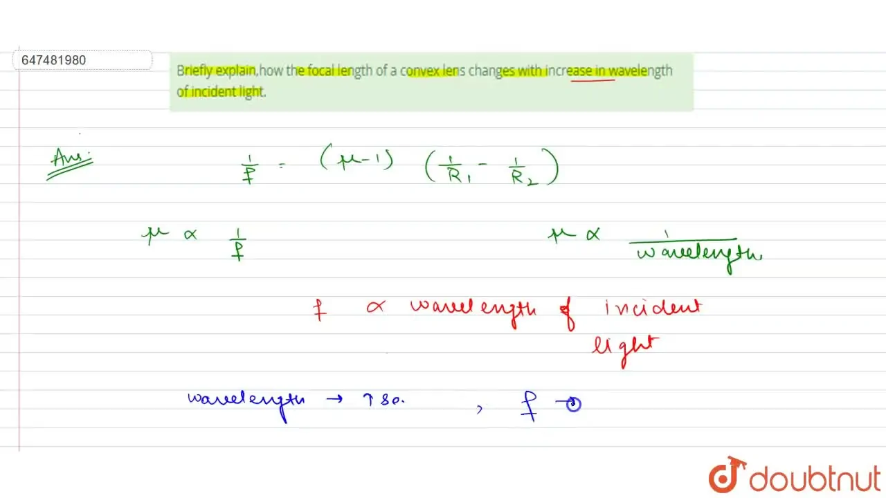 [Punjabi] Briefly explain,how the focal length of a convex lens change