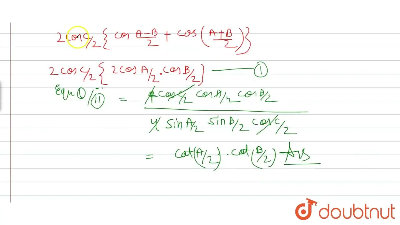 In Triangle ABC,(sinA+sinB+sinC)/(sinA+sinB-sinC) Is Equal To