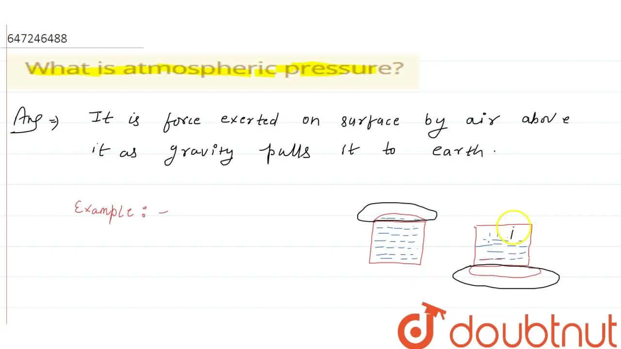 What is atmospheric pressure?