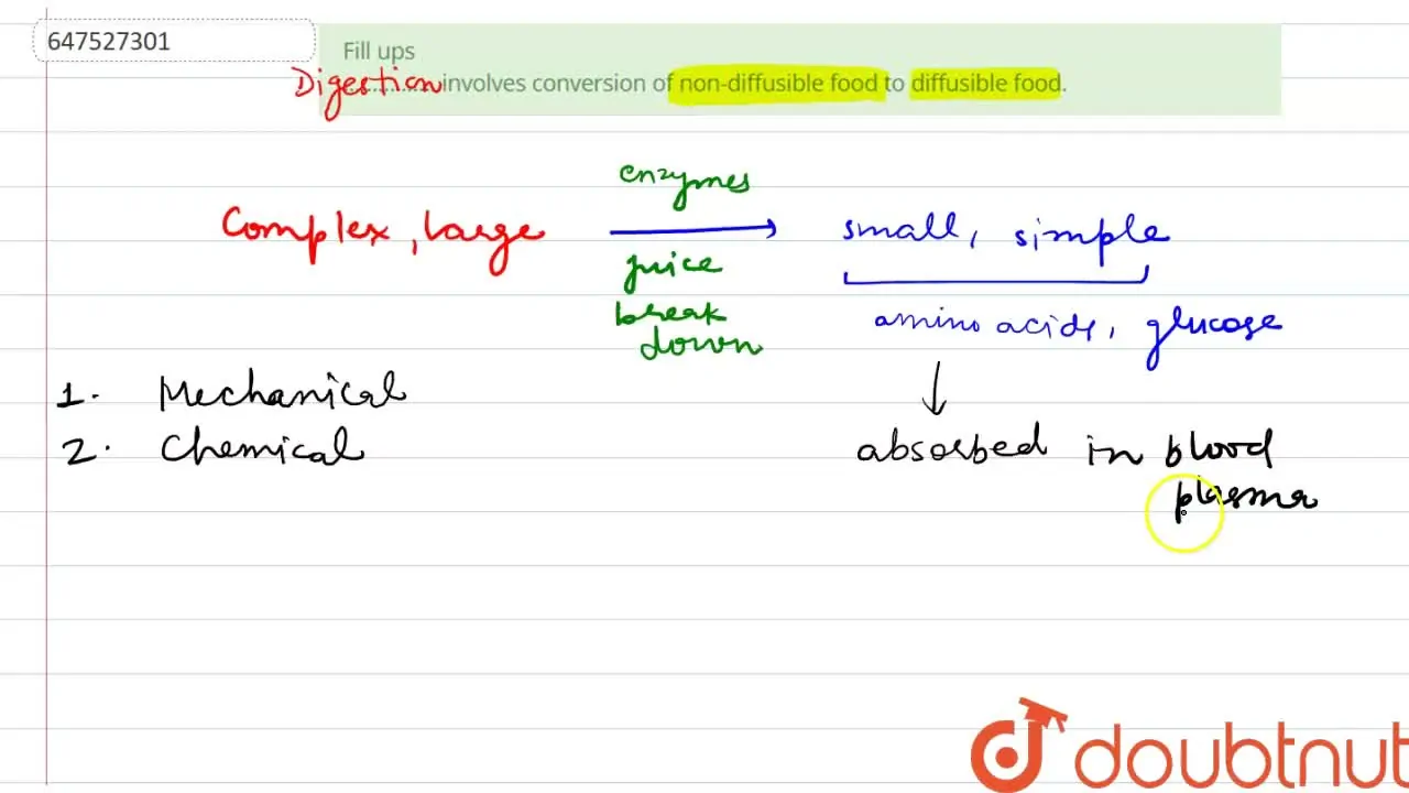 [Punjabi Solution] Fill ups ……………..involves conversion of non-diffusib