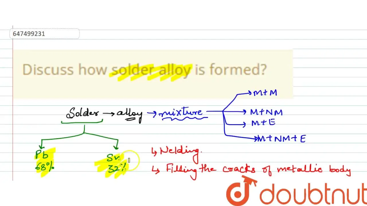 [Punjabi] Discuss how solder alloy is formed?