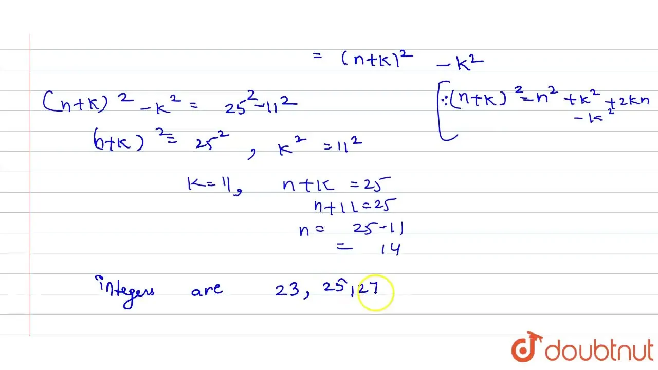 If the sum of n consecutive odd numbers is 25^(2)-11^(2), then