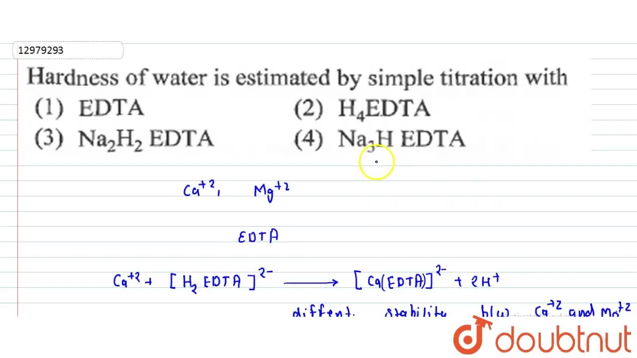Hardness of water is estimated by simple tirtration with