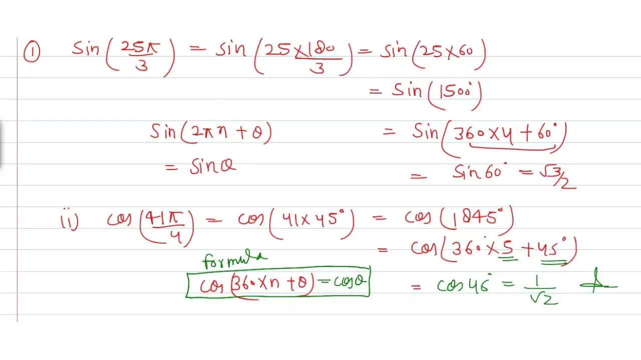 find-the-value-of-i-sin-25pi-3-ii-cos-41pi-4