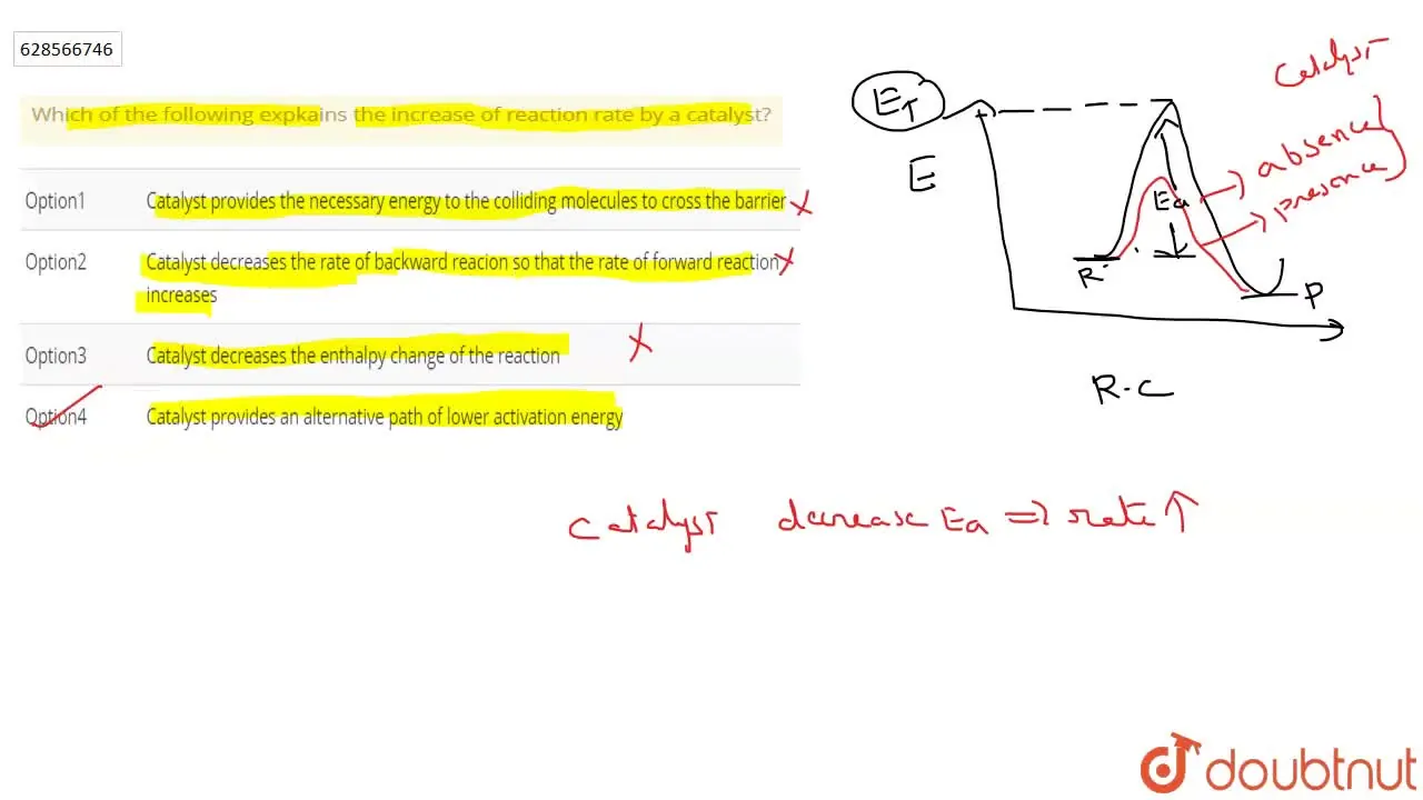 [Telugu] Catalyst provides an alternative path of lower activation en