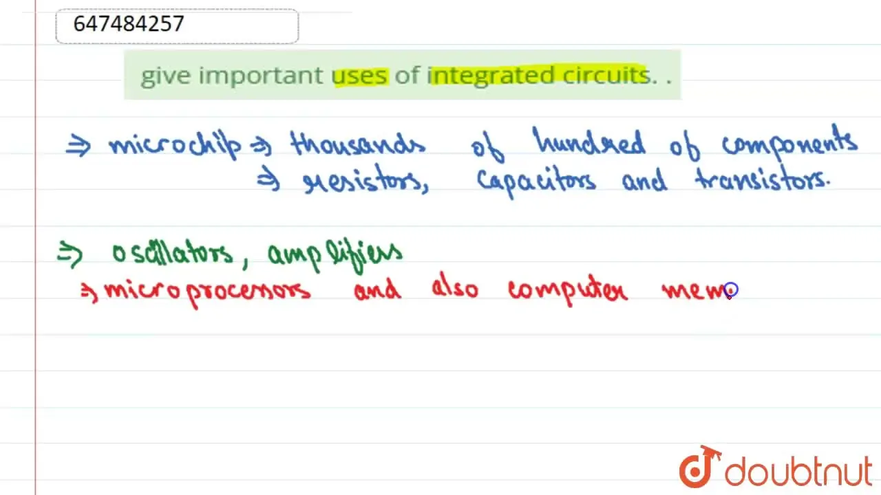 [Punjabi] give important uses of integrated circuits.