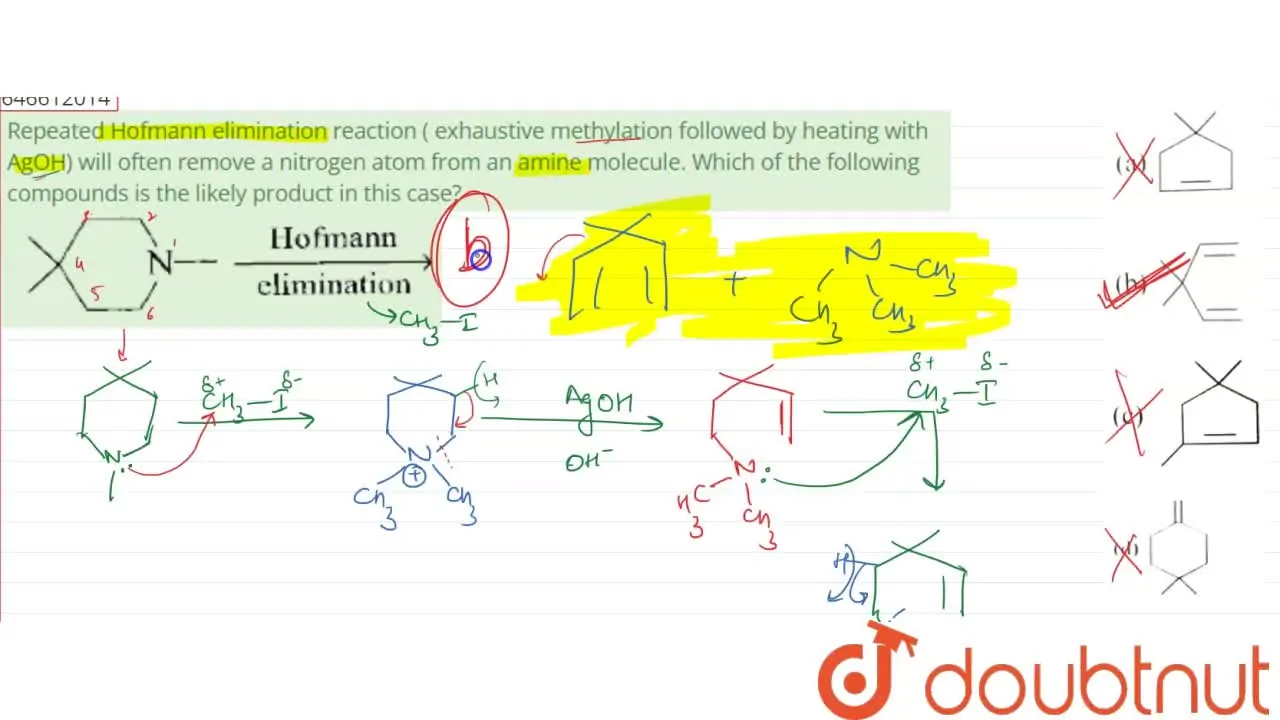 repeated-hofmann-elimination-reaction-exhaustive-methylation-followe