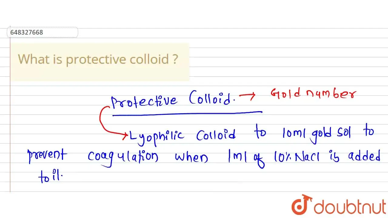 What is protective colloid