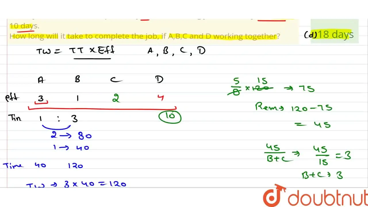 A Is Thrice As Good A Workman As B And Therefore Is Able To Finish A J