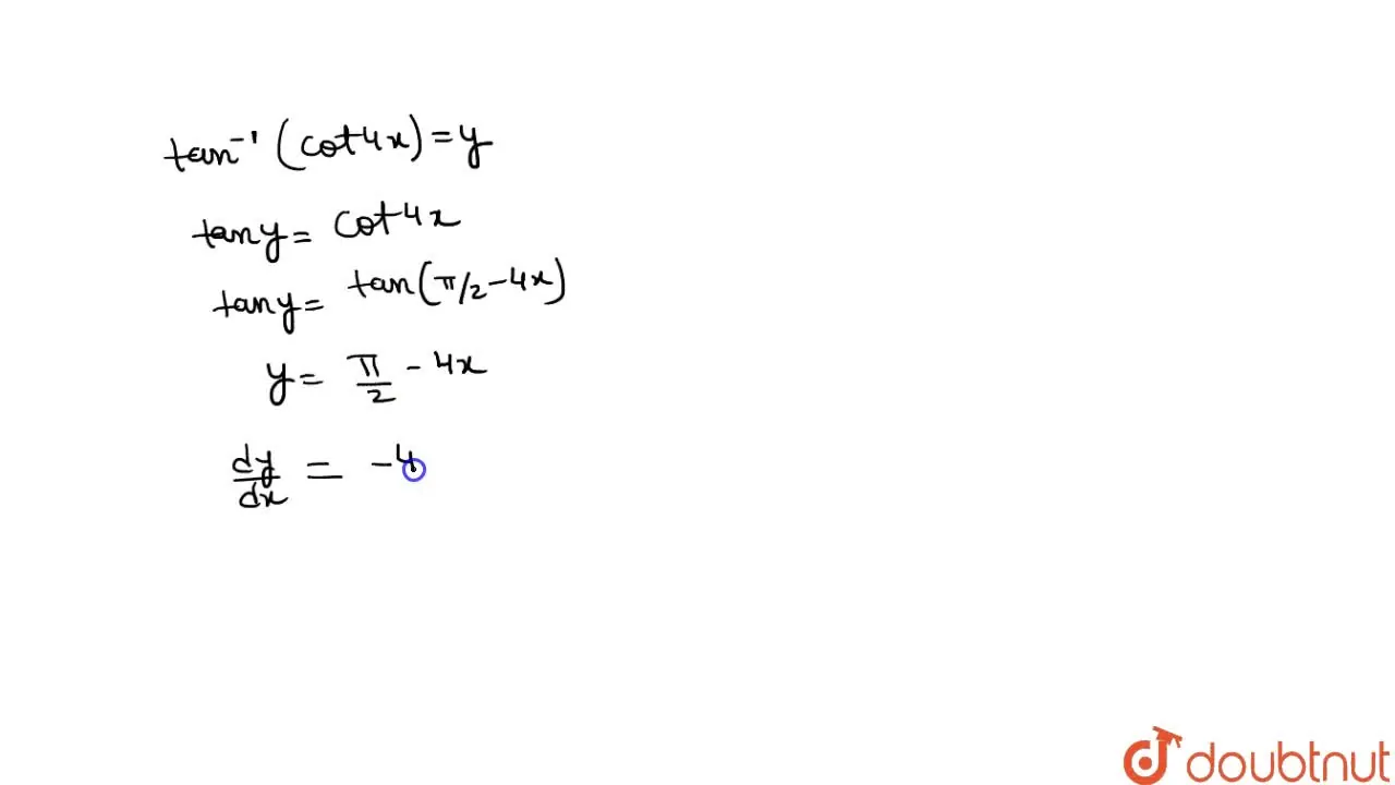 tan-1-cot4x