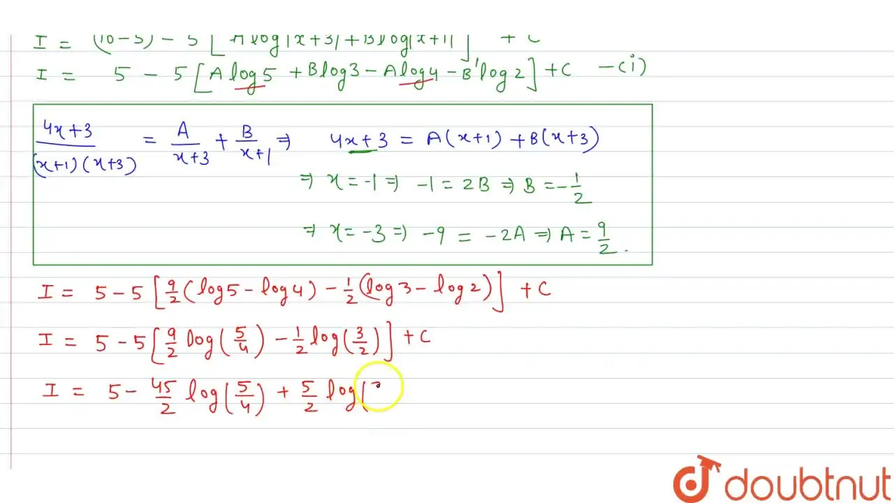 punjabi-evaluate-int-1-2-5x-2-x-2-4x-3-dx