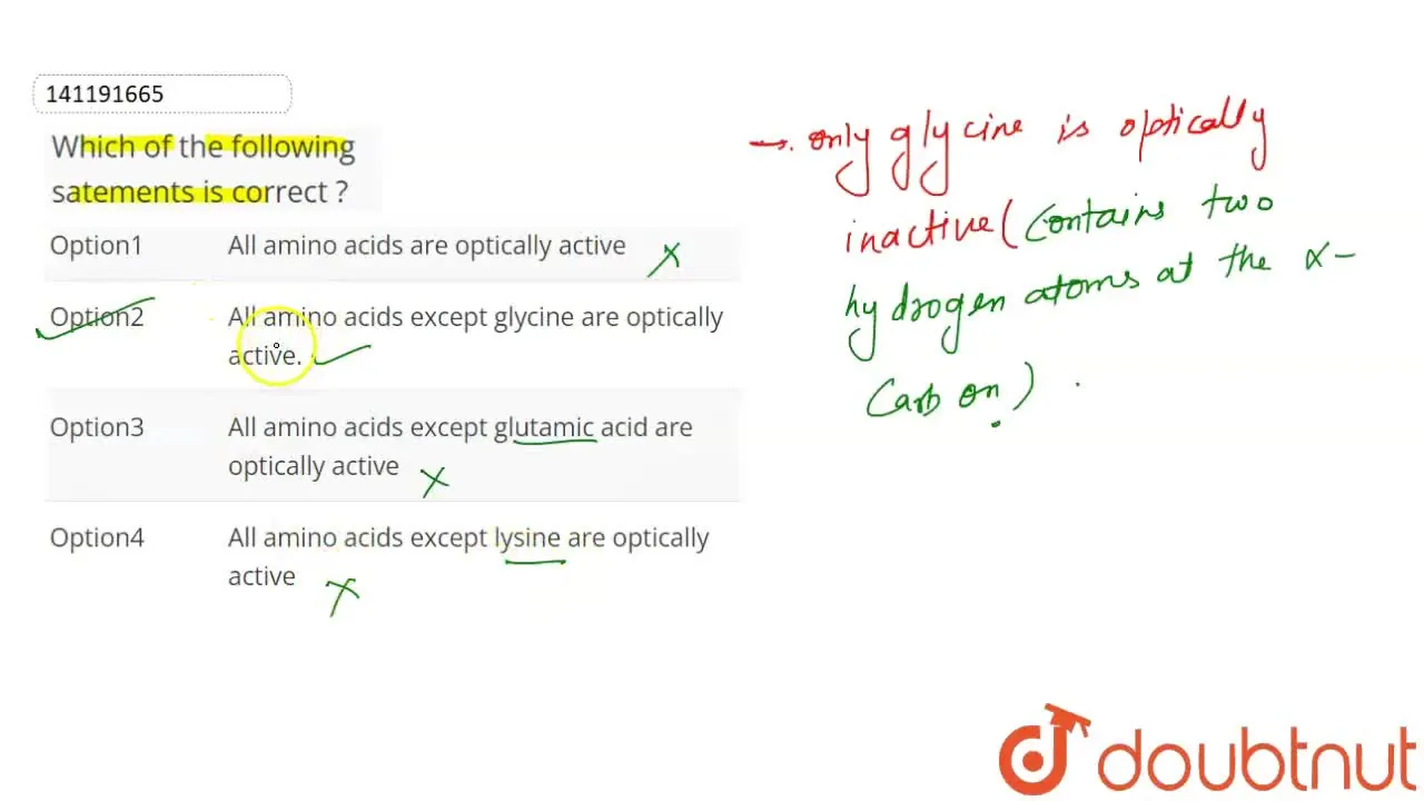 All amino acids except glutamic acid are optically active