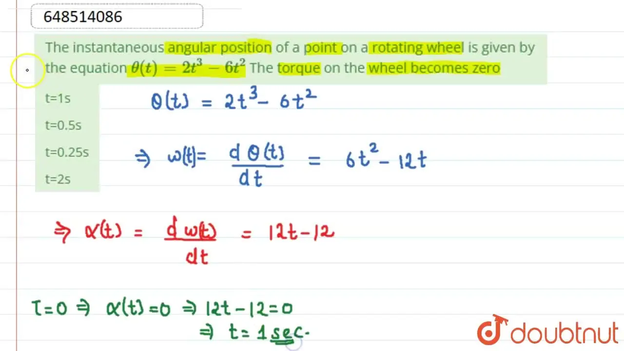 [Punjabi] The instantaneous angular position of a point on a rotating