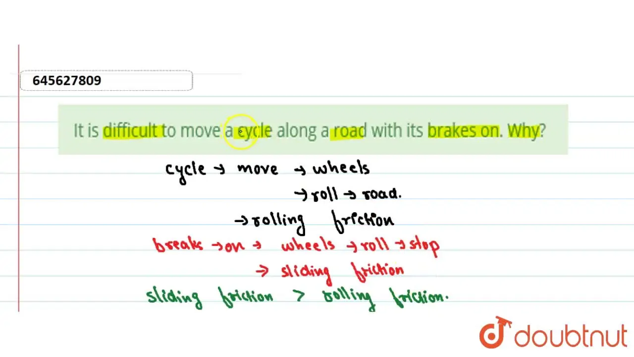 [Punjabi] It is difficult to move a cycle along a road with its brakes