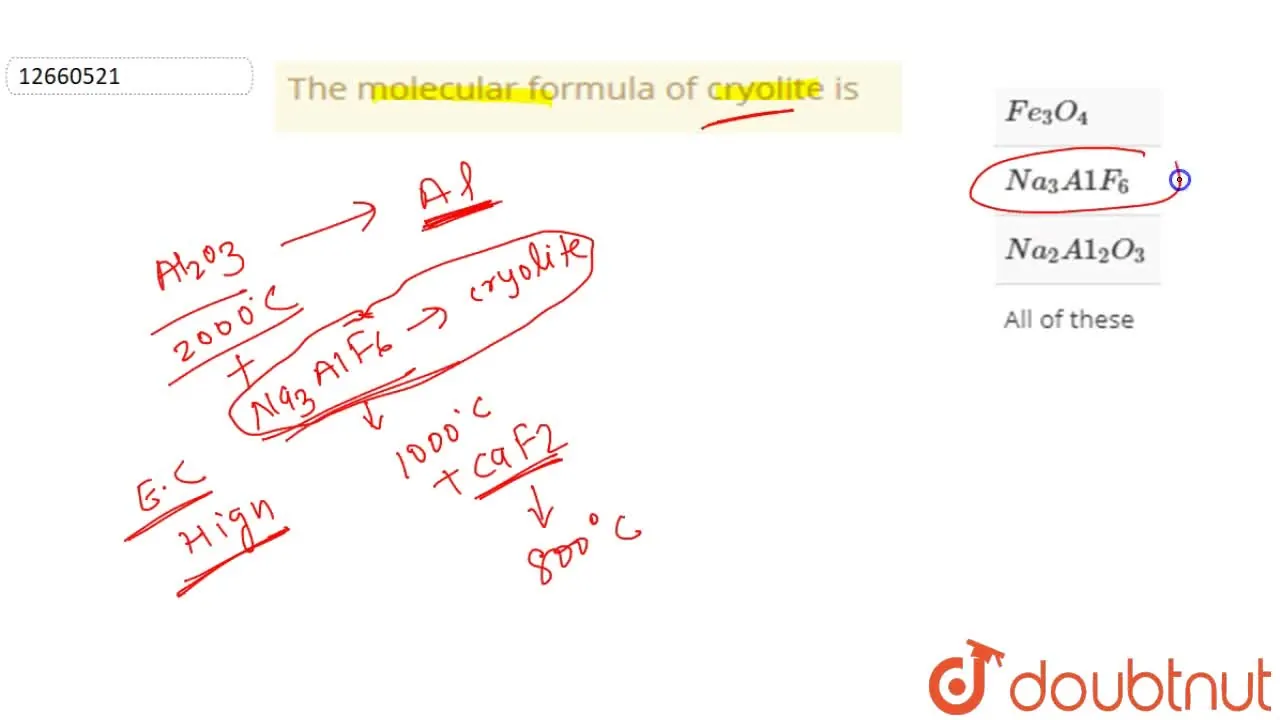 The molecular formula of cryolite is