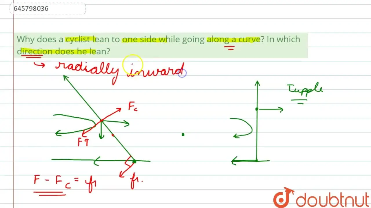 [Punjabi] Why does a cyclist lean to one side while going along a curv