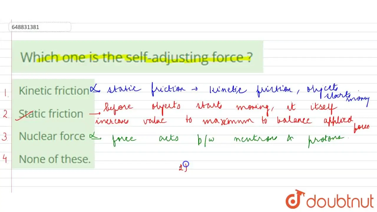 [Punjabi] Which one is the selfadjusting force