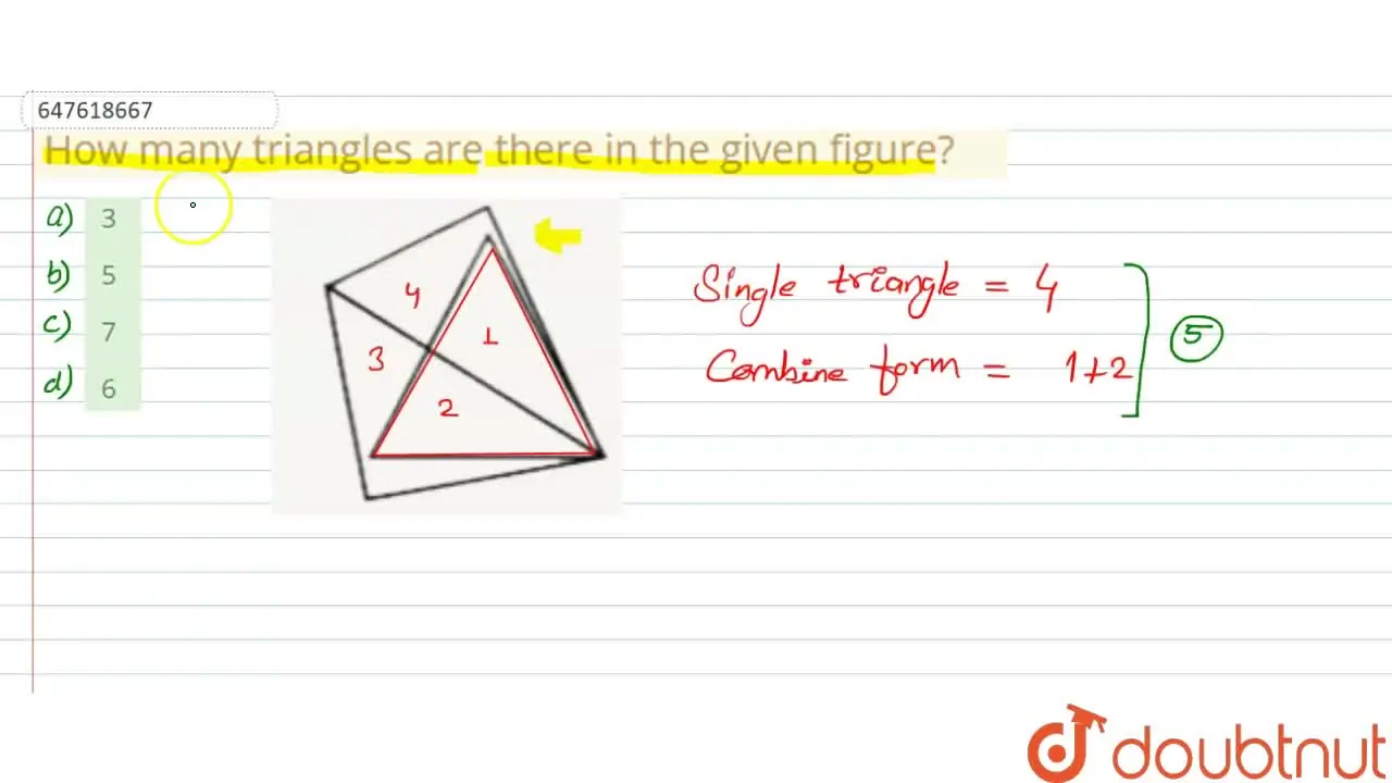 How many triangles are there in the given figure?