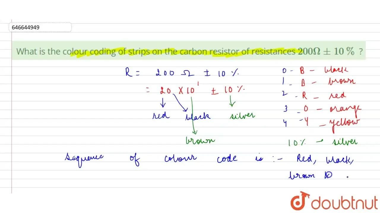 [Punjabi] What is the colour coding of strips on the carbon resistor o