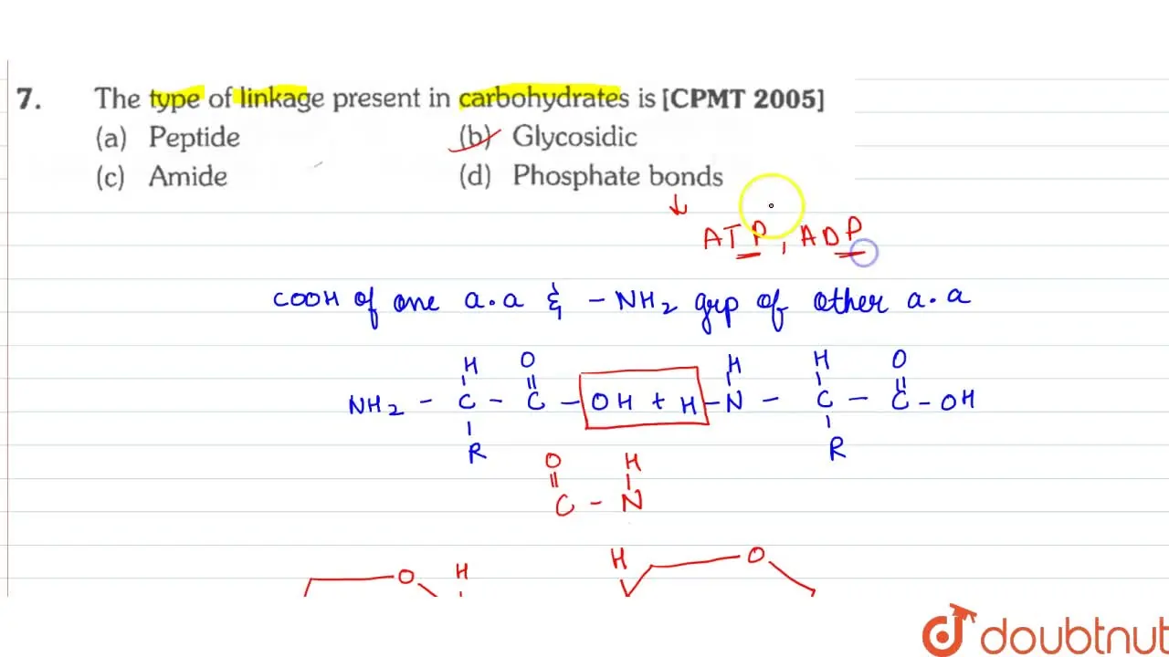 The type of linkage presents in Carbohydrates is
