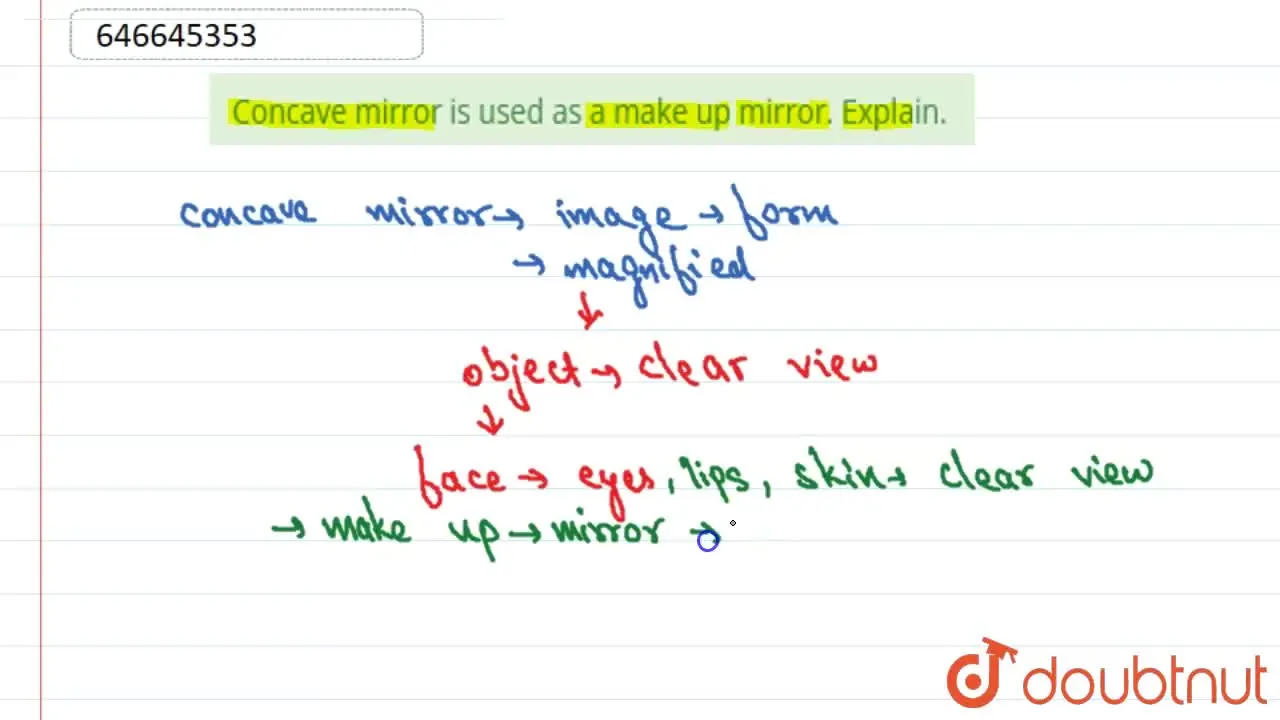[Punjabi] Concave mirror is used as a make up mirror. Explain.