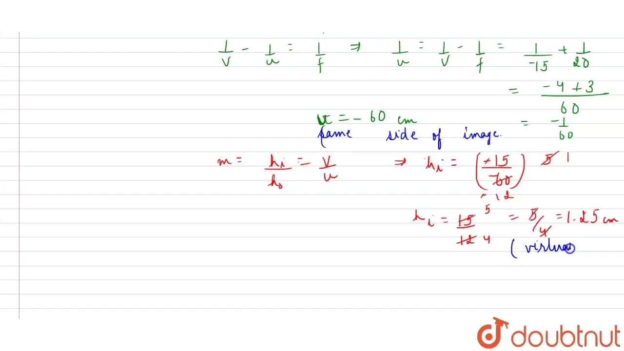[Punjabi] A concave lens has focal length of 20 cm. at what distance f