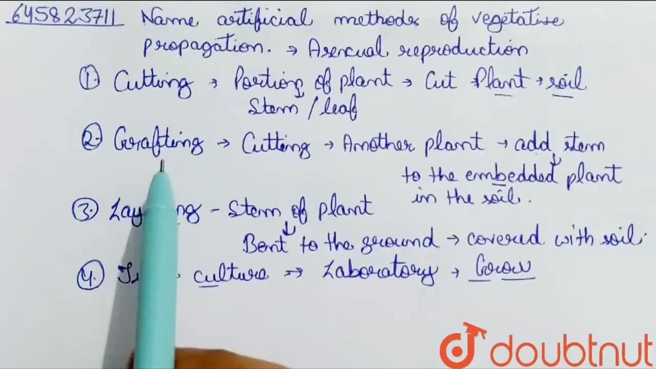 Name artificial methods of vegetative propagation.