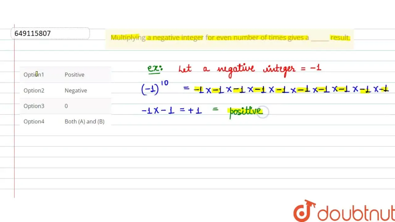 Positive and Negative Numbers (examples, solutions, videos