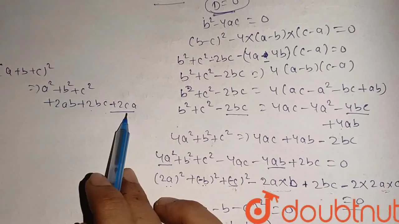 If The Roots Of The Quadratic Equation (a-b) X^(2) + (b - C) X + (c