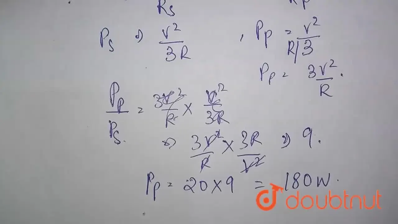 Three identical bulbs connected in series across a source consume 20 W