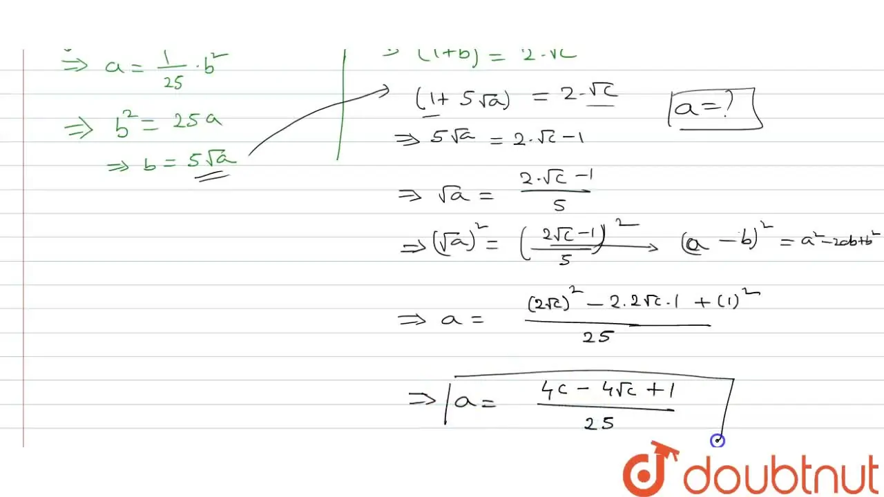 [Bengali] If A Prop B^2 And (1+b) Prop Sqrt© And If A=1 , Then C=9 A