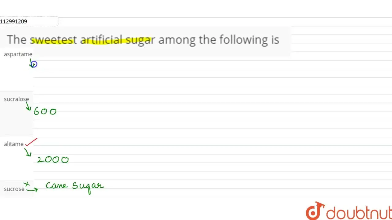 The sweetest artificial sugar among the following is