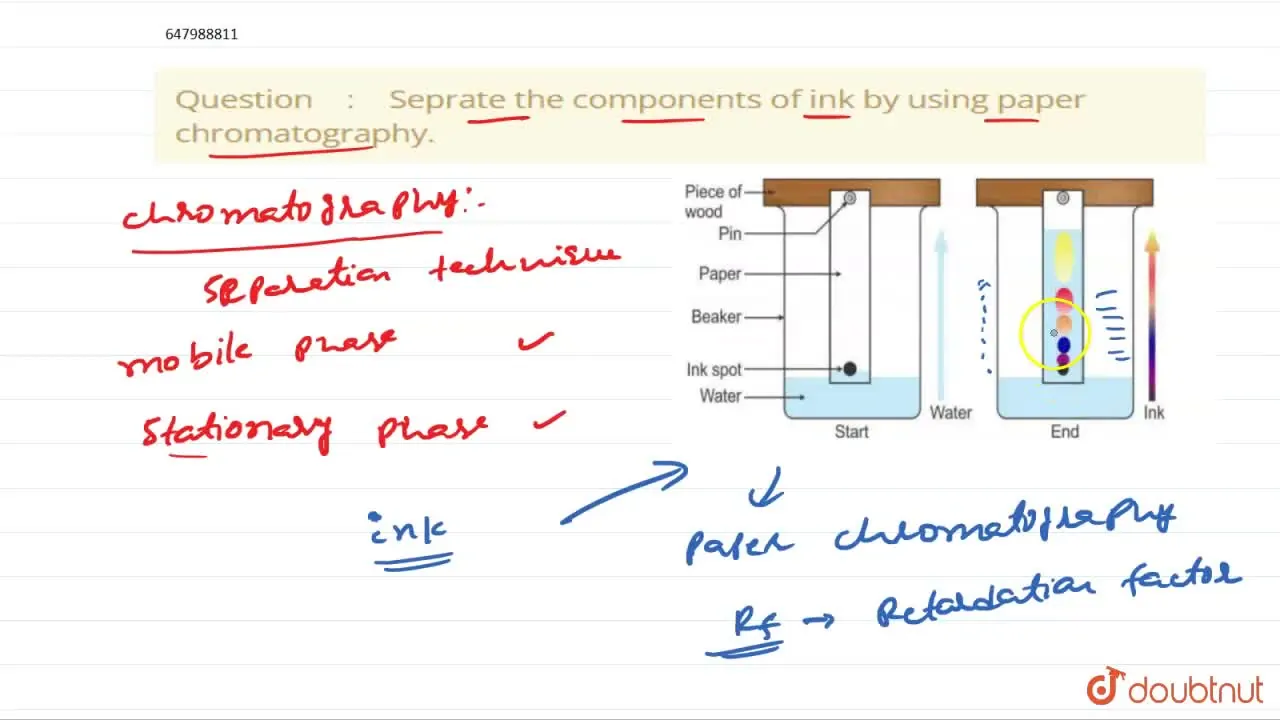 Ink Chromatography Diagram