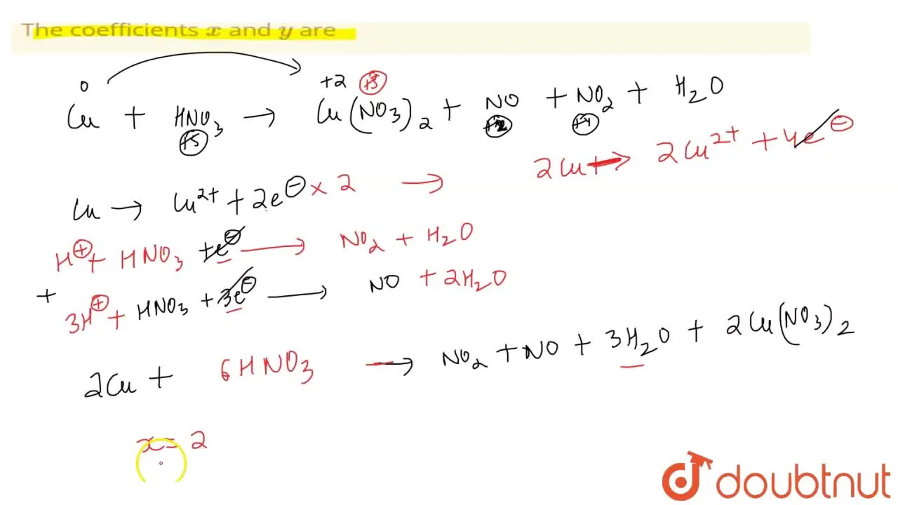 When copper is treated with a certain concentration of nitric acid, ni
