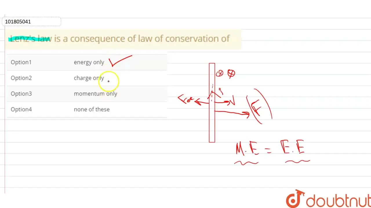 Lenz's law is a consequence of law of conservation of