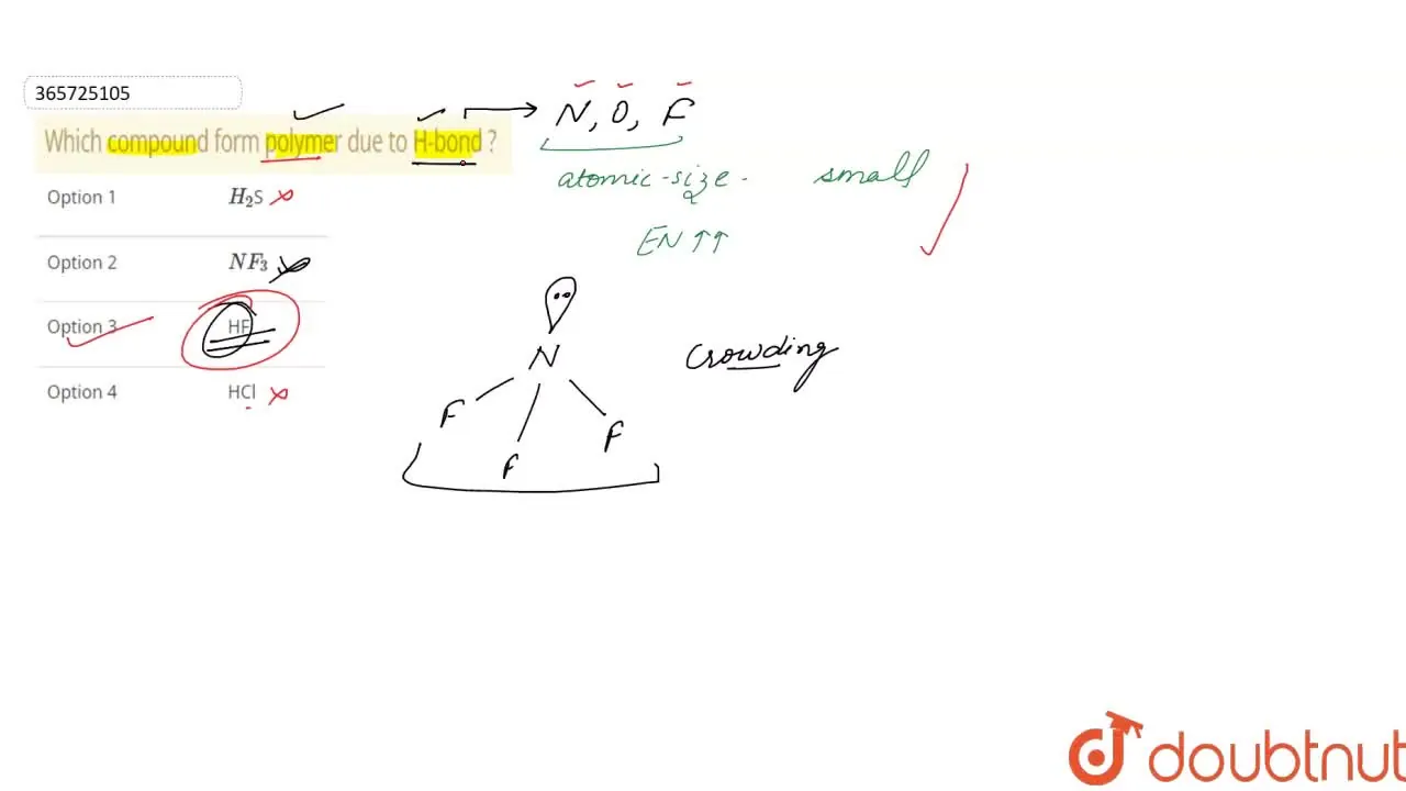 Which compound form polymer due to Hbond